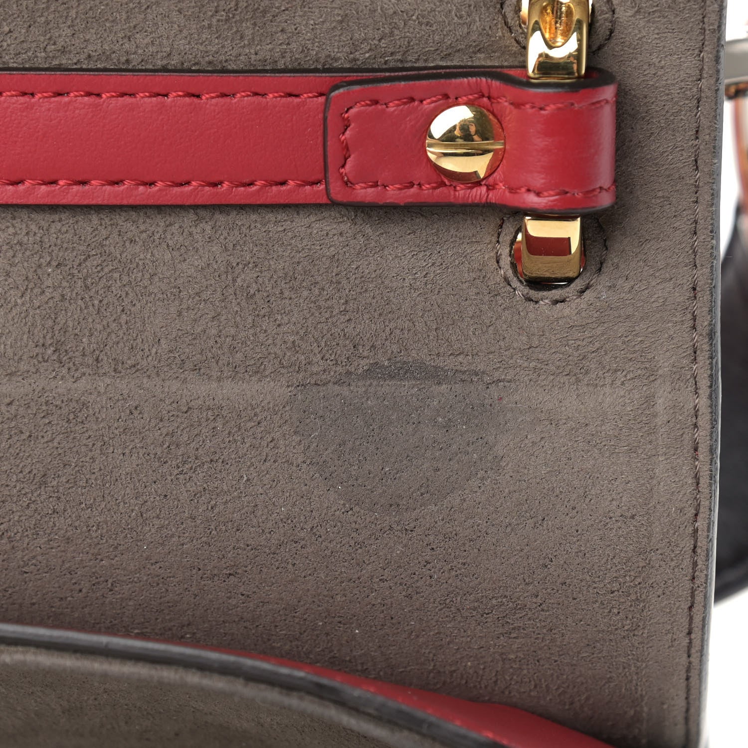 Fendi Vitello Century F is Fendi Bi-Color FF 1974 Embossed Kan I Shoulder Bag Fragola Maya Black 15 of 18