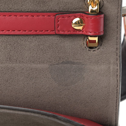 Fendi Vitello Century F is Fendi Bi-Color FF 1974 Embossed Kan I Shoulder Bag Fragola Maya Black 15 of 18