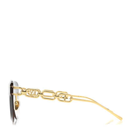 Louis Vuitton Metal Rimless LV Jewel Cat Eye Sunglasses Z1626U Gradient Blue 3 of 9