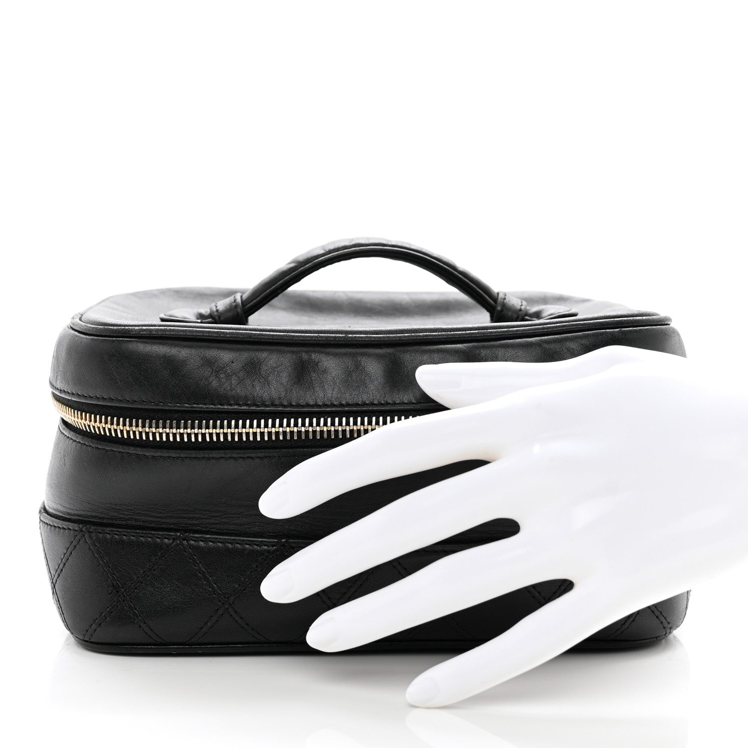 Chanel Lambskin Vanity Cosmetic Case Black 2 of 9