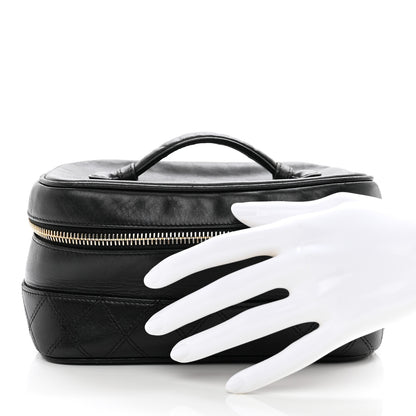 Chanel Lambskin Vanity Cosmetic Case Black 2 of 9