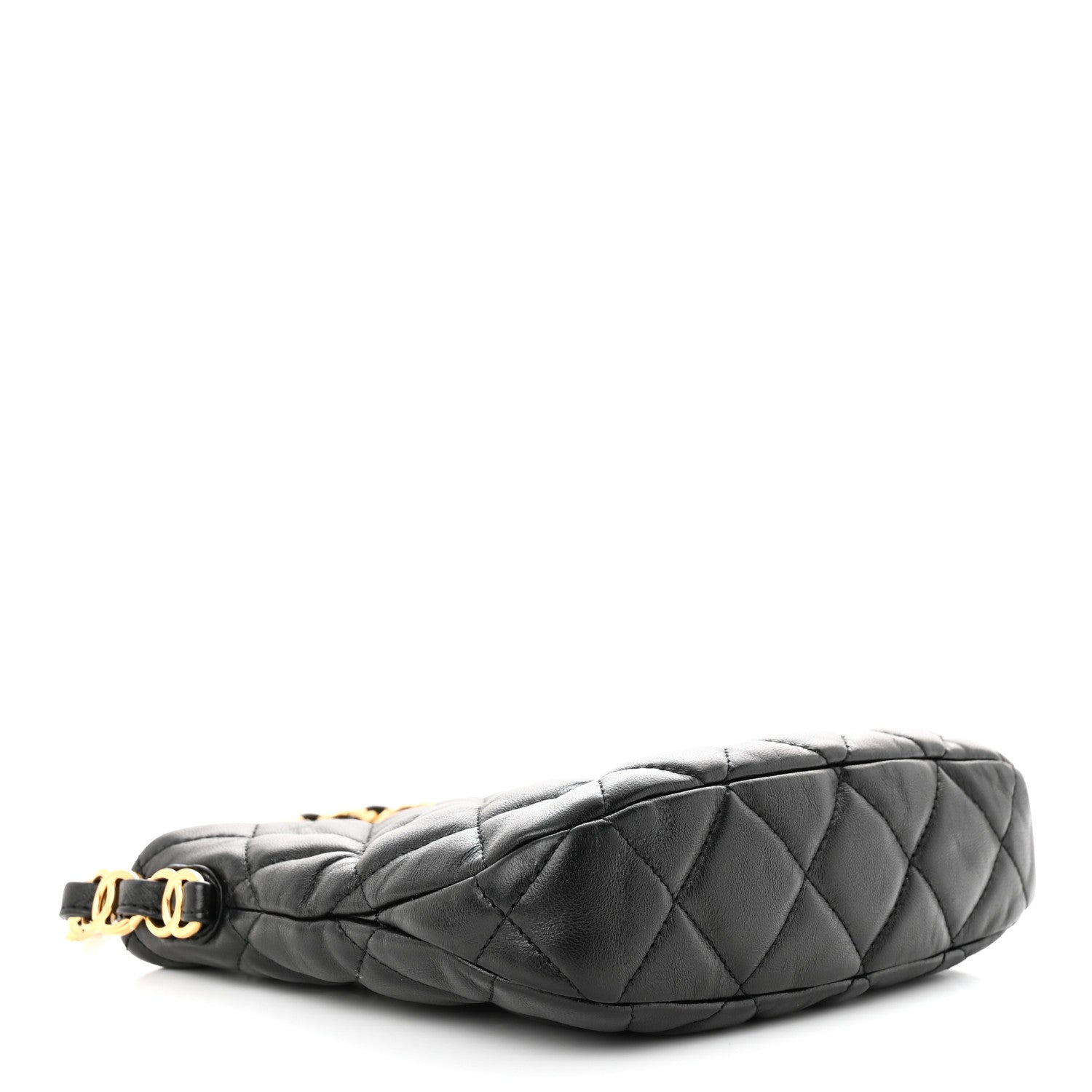 Chanel Lambskin Quilted Hobo Black 4 of 13