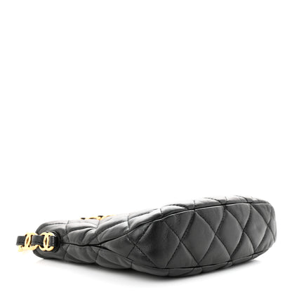 Chanel Lambskin Quilted Hobo Black 4 of 13