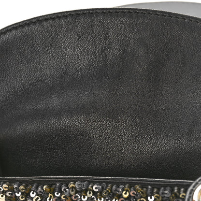 Christian Dior Satin Lambskin Sequin Embroidered Mini Lady Dior Black Multicolor 6 of 8