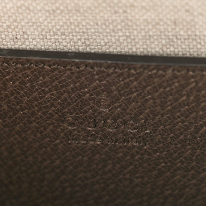 Gucci Monogram Jumbo GG Textured Dollar Calfskin Web Small Ophidia Chain Shoulder Bag Camel Ebony New Acero 6 of 8