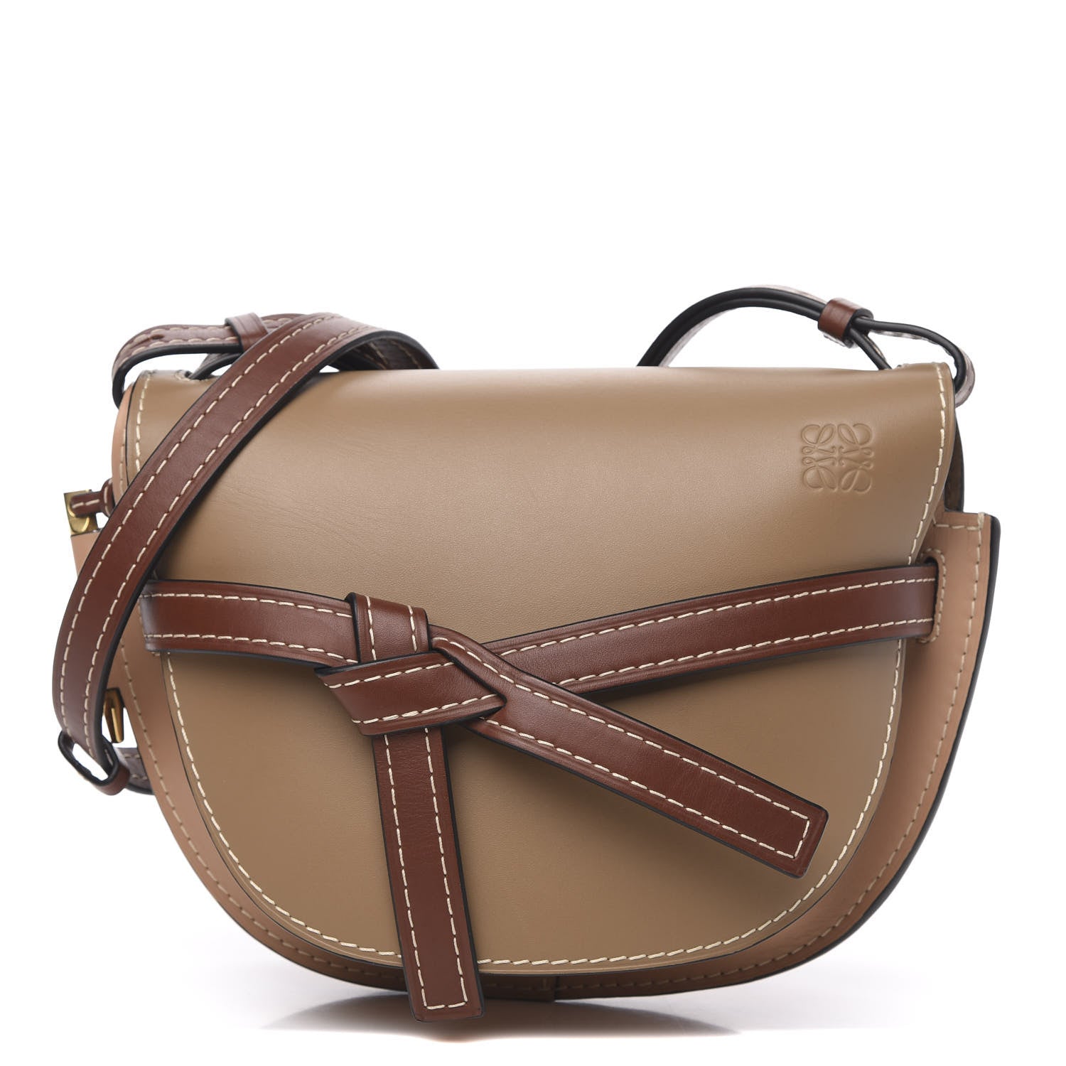 Loewe Calfskin Small Gate Crossbody Bag Taupe 1 of 9