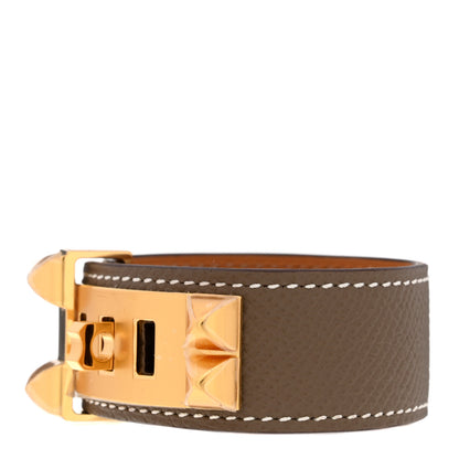 Hermes Epsom Collier de Chien CDC 24 Bracelet T2 Etoupe 1 of 7