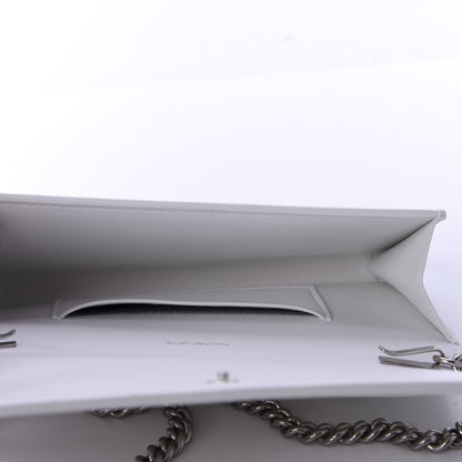 Balenciaga Grained Calfskin Logo Cash Phone Holder Wallet On Chain White Fluo Pink 5 of 12