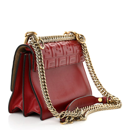 Fendi Vitello Liberty FF 1974 Embossed Small Kan I Shoulder Bag Fragola 3 of 14