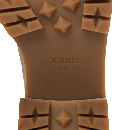 Hermes Calfskin Bridge Ankle Boots 36.5 Beige Grege 6 of 10
