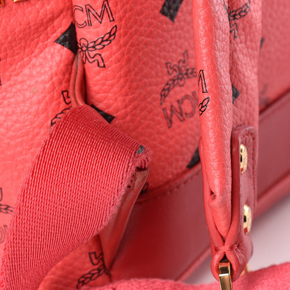 MCM Visetos Medium Side Stud Stark Backpack Coral 16 of 20