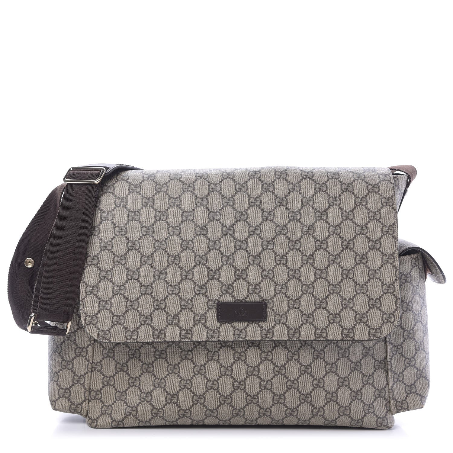 Gucci GG Plus Monogram Messenger Diaper Bag Dark Brown 1 of 12