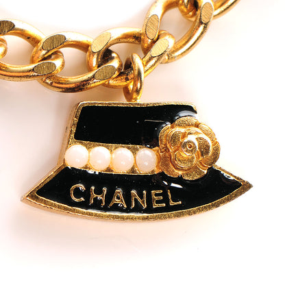 Chanel Enamel CC Jacket Charm Bracelet Black Gold 3 of 5