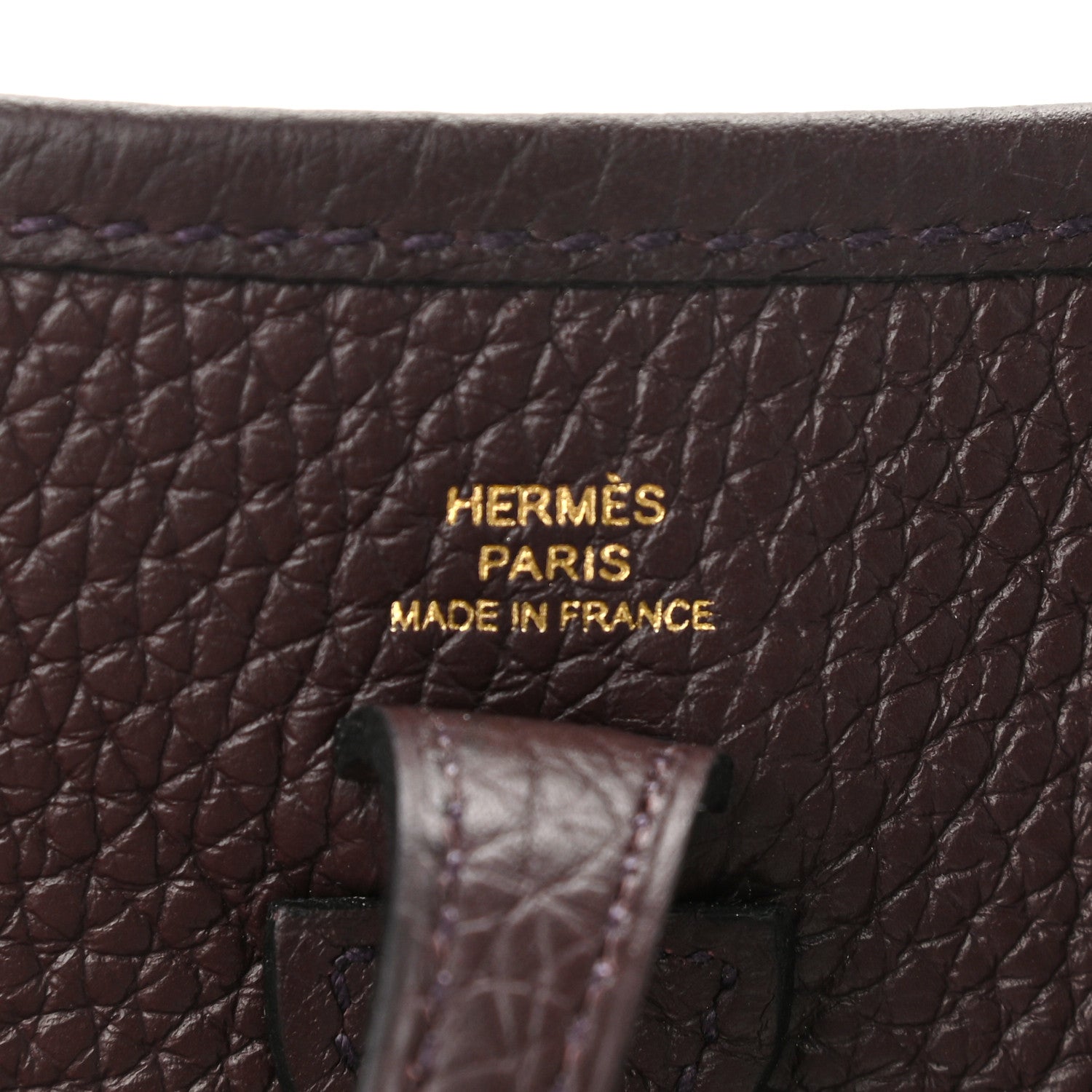 Hermes Taurillon Clemence Evelyne TPM Rouge Sellier 5 of 10