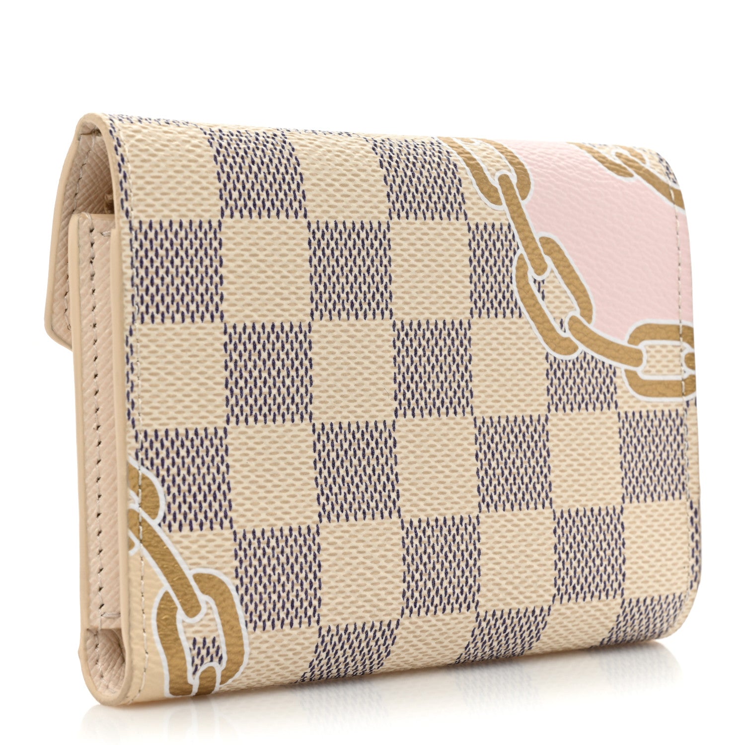 Louis Vuitton Damier Azur Nautical Victorine Wallet Gold 3 of 11