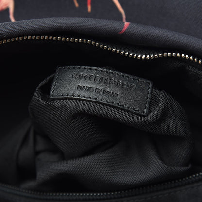 Saint Laurent Nylon Canvas Flamingo Print City Backpack Pink Black 7 of 10