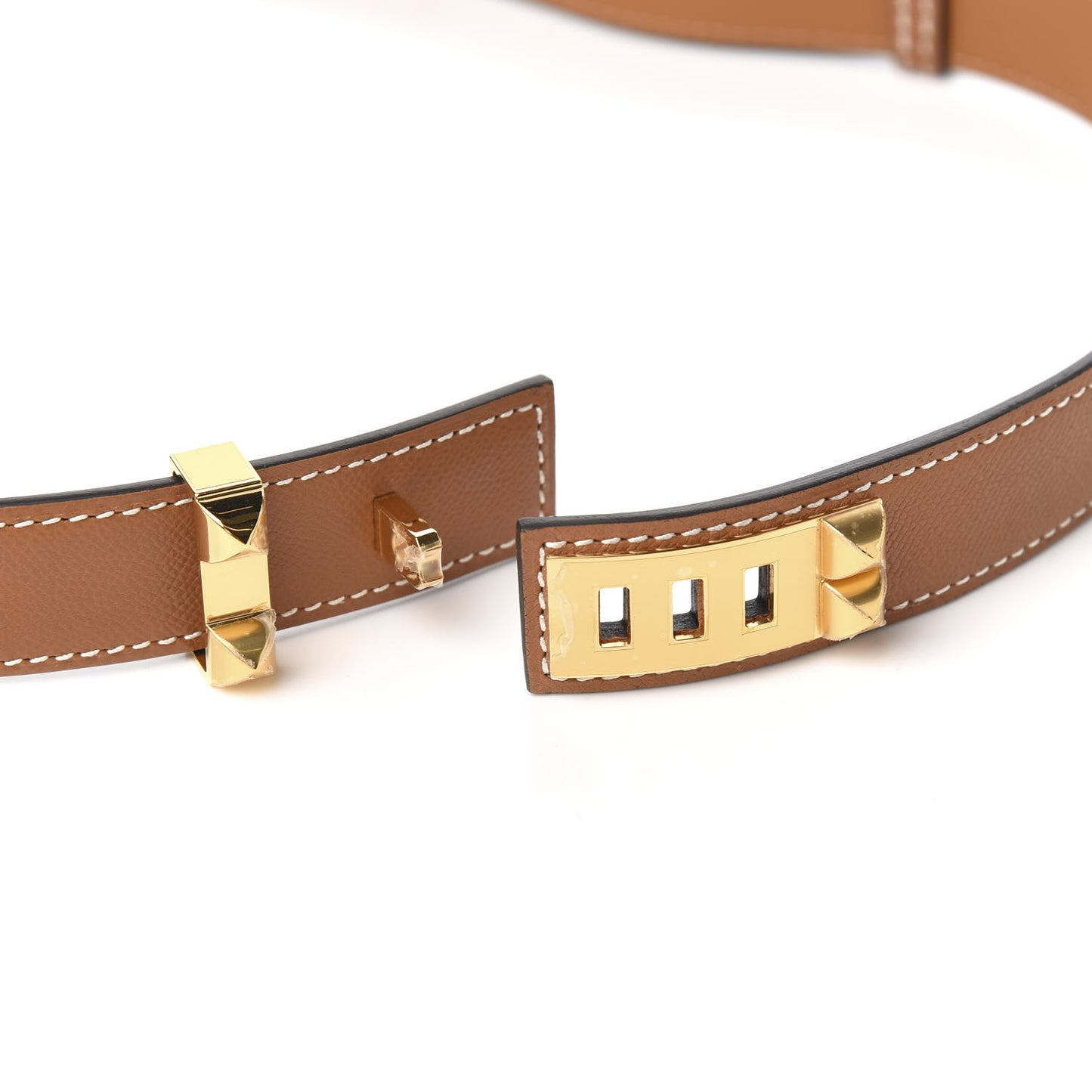 Madame Calfskin 24mm Collier De Chien Belt Gold