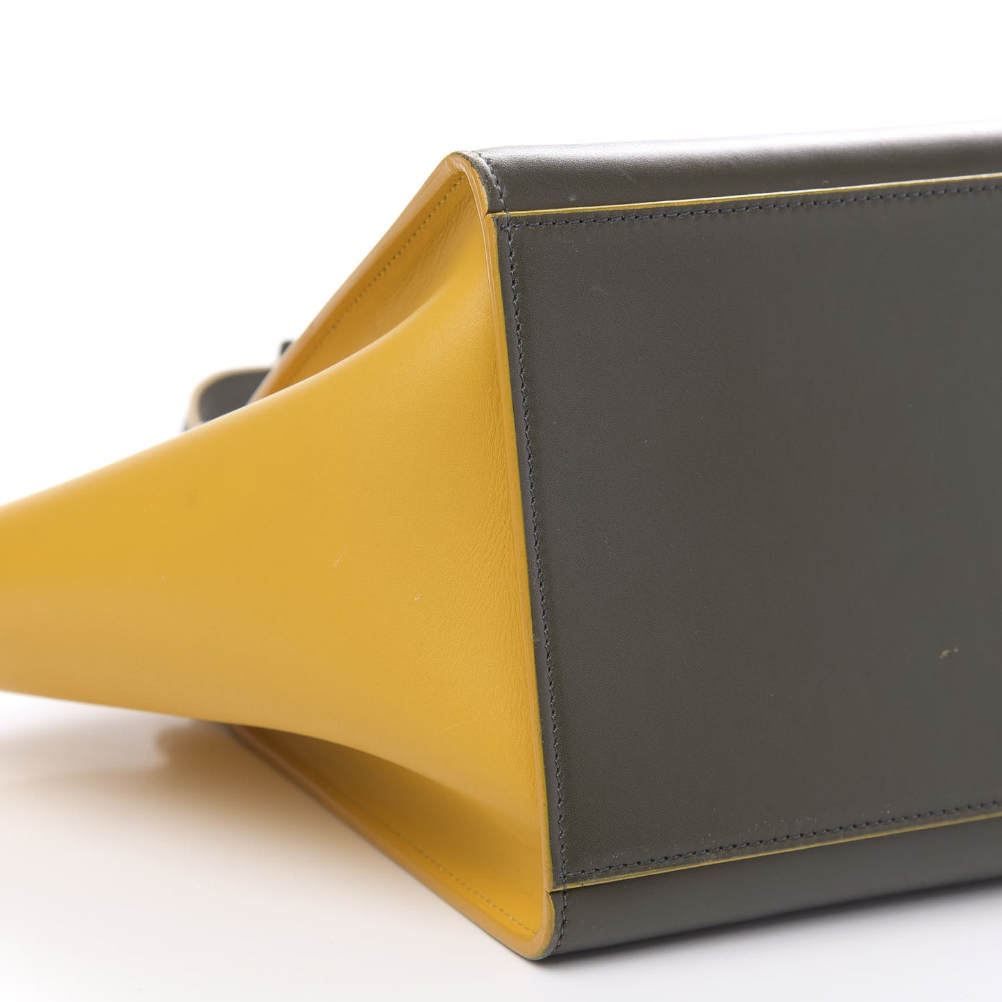 Calfskin Small Bi-Color Trapeze Yellow