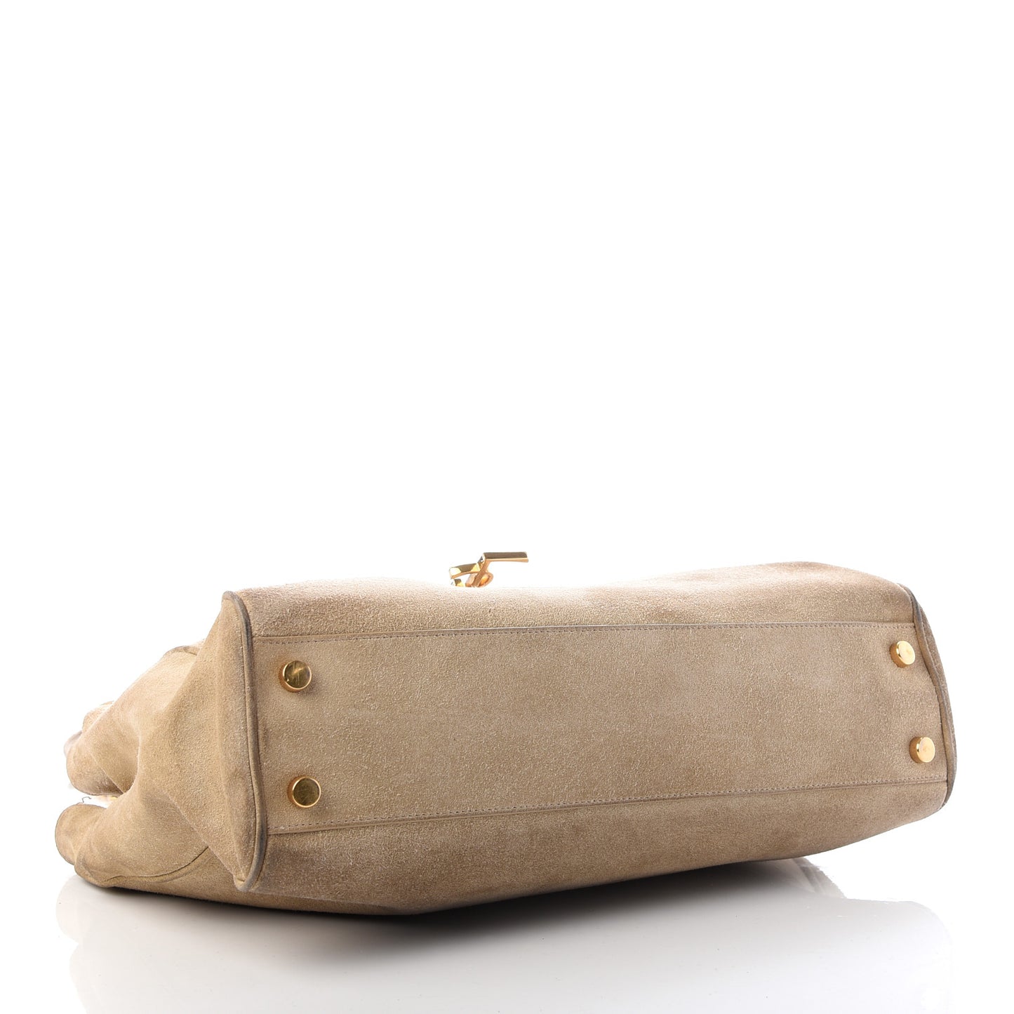 Suede Monogram Cassandre Shopper Beige