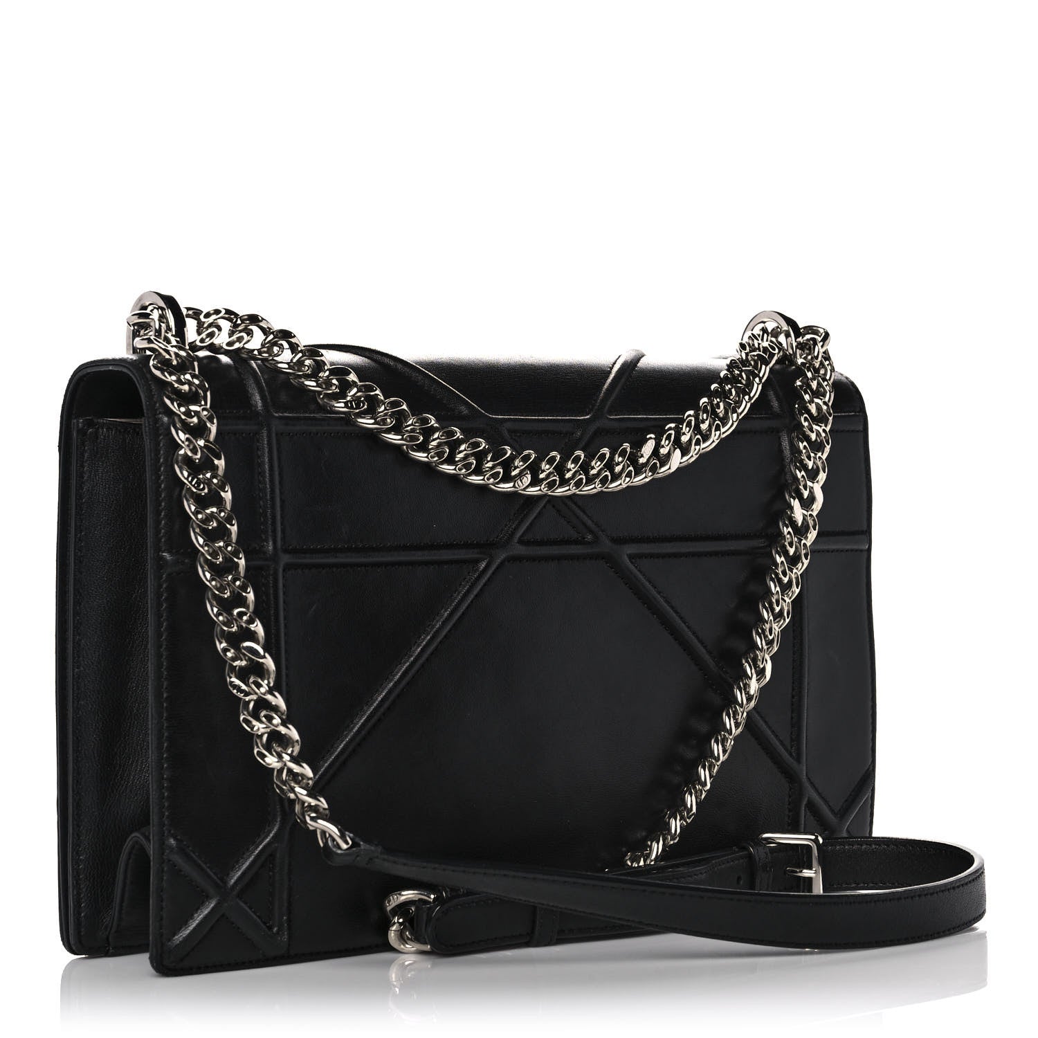 Christian Dior Lambskin Large Diorama Flap Bag Black 2 of 10