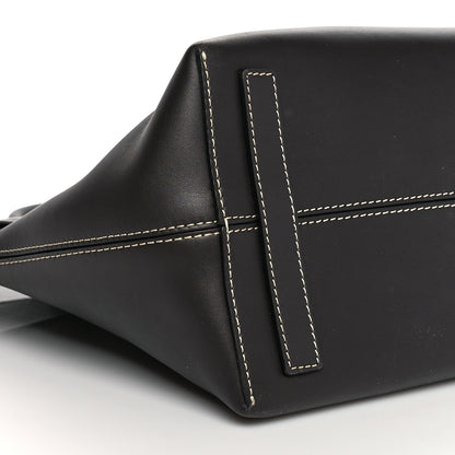 Burberry Calfskin Medium Society Top Handle Tote Dark Brown 9 of 12