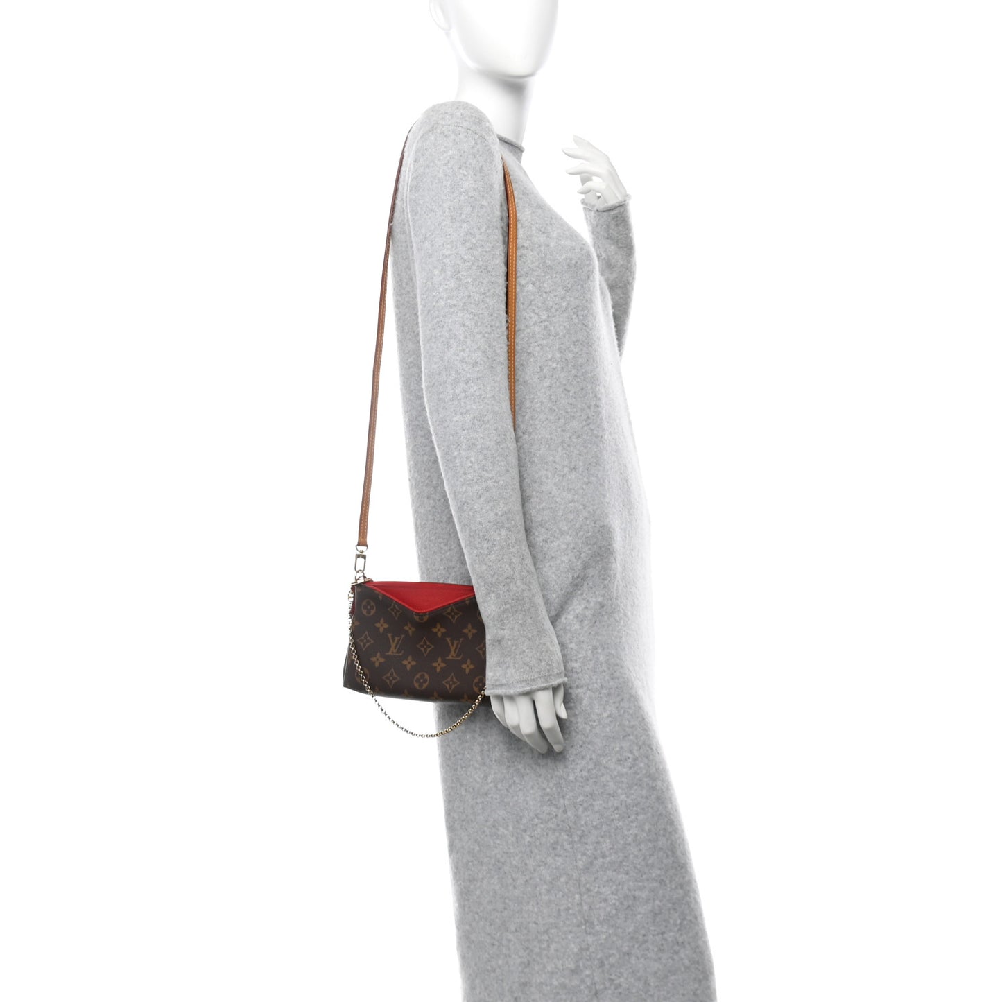 Monogram Pallas Clutch Cherry