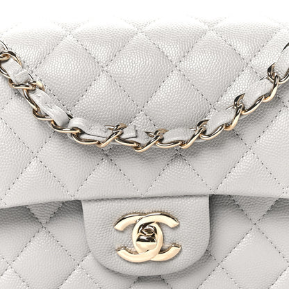 Chanel Caviar Quilted Small Double Flap Grey 8 of 12