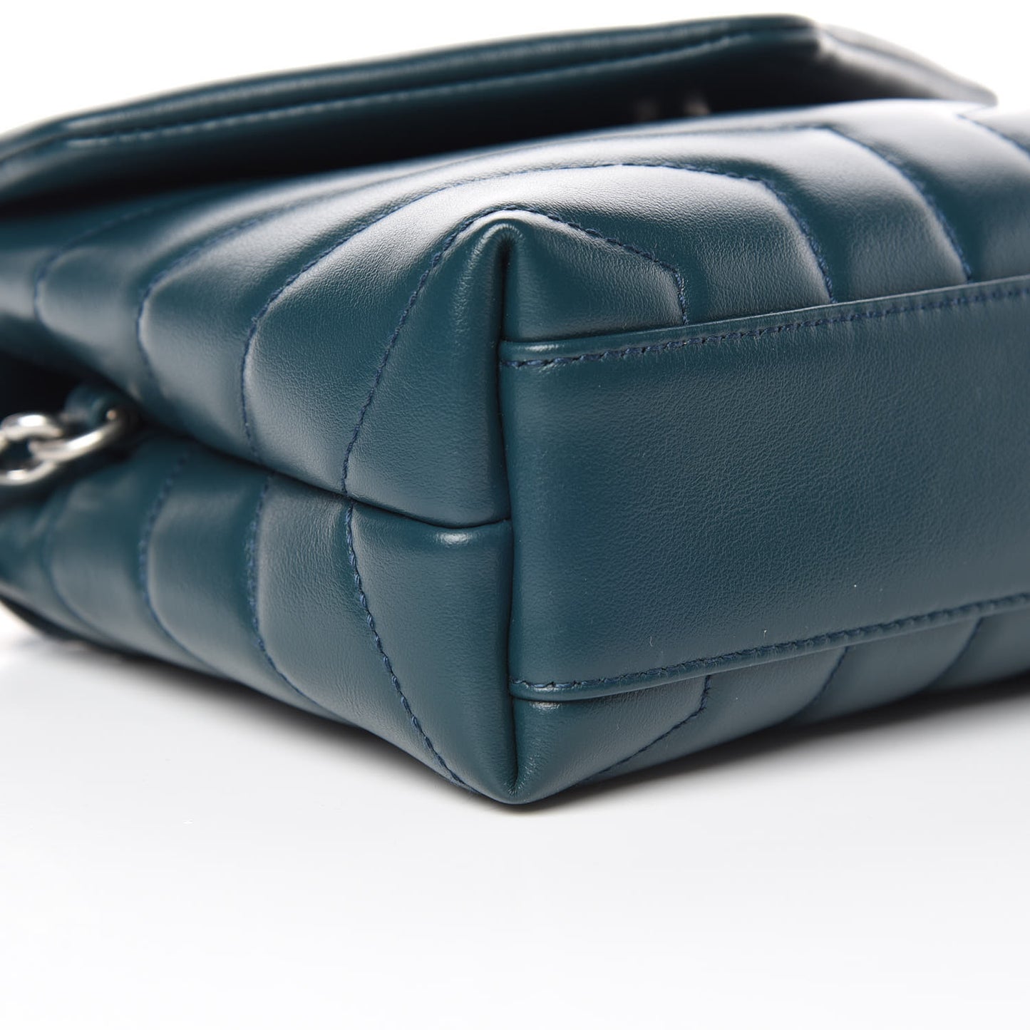 Calfskin Y Quilted Monogram Toy Loulou Satchel Dark Turquoise