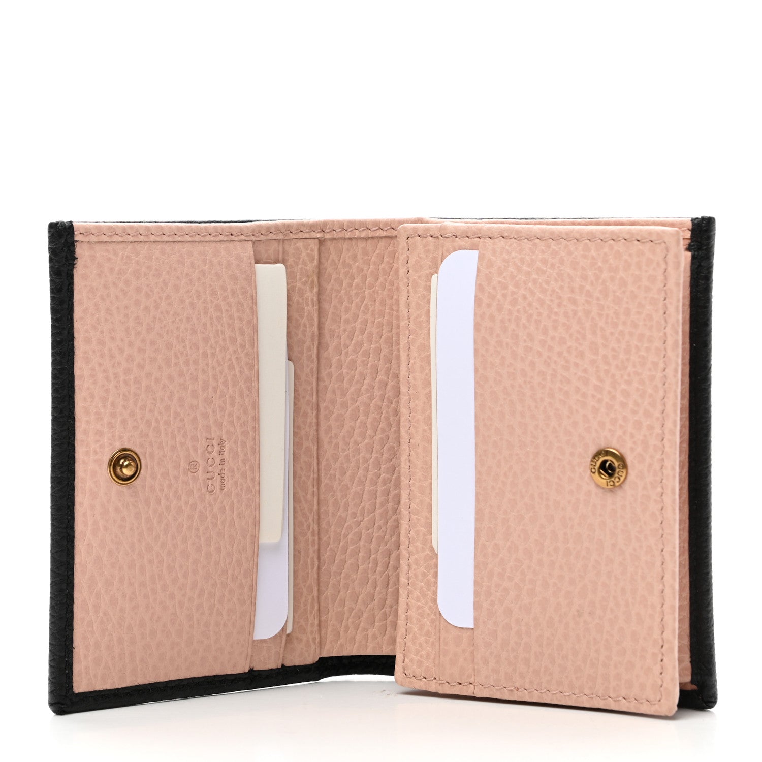 Gucci Calfskin GG Marmont Bow Card Case Black 5 of 7