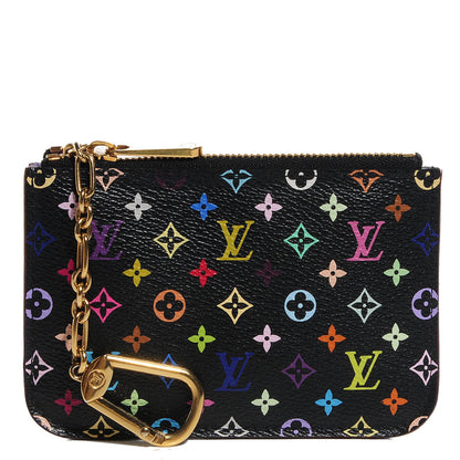 Louis Vuitton Monogram Multicolor Key Pouch Black Violet 1 of 8