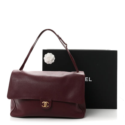 Chanel Grained Calfskin Souplissimo Maxi Flap Burgundy 11 of 11