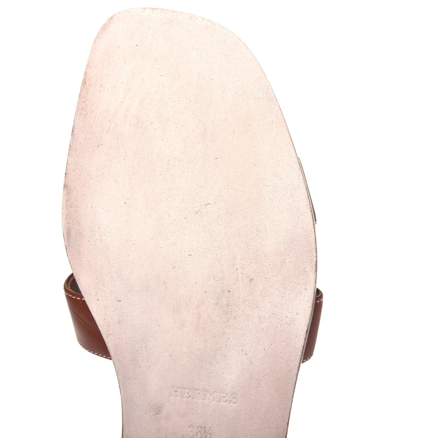 Box Calfskin Oran Sandals 38.5 Gold