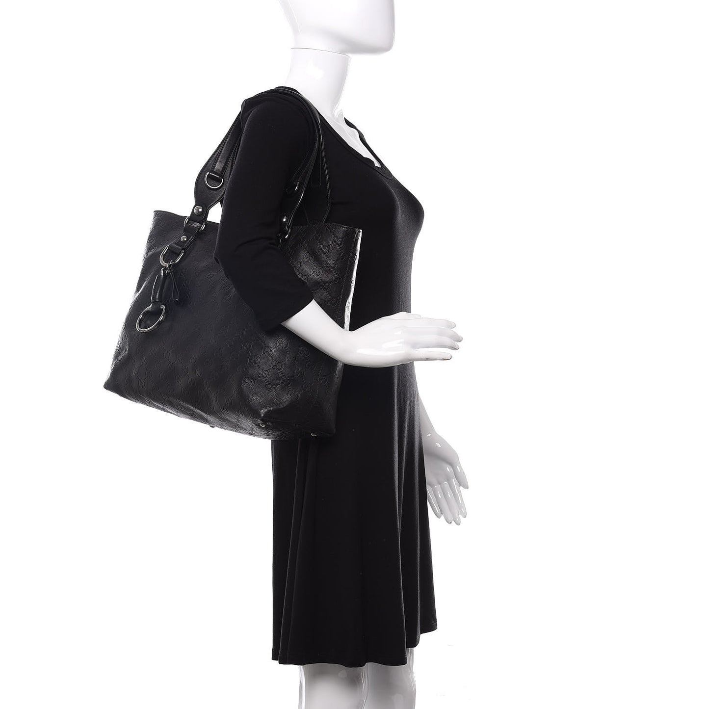 Guccissima Medium Icon Bit Tote Black