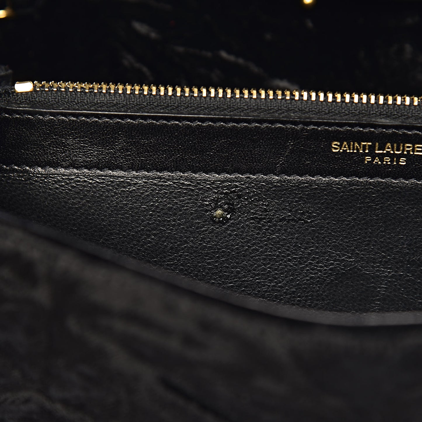 Velvet Monogram Chain Wallet Black