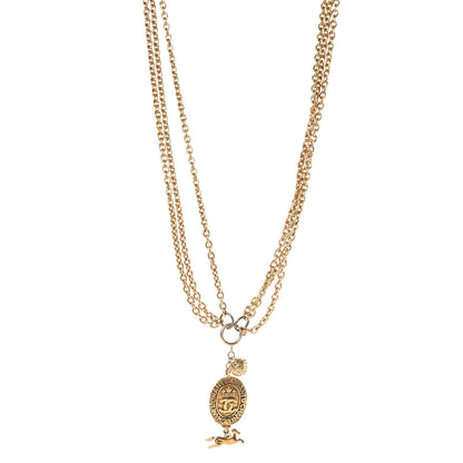Chanel CC Medallion Multi Strand Long Necklace in Gold 1 of 7