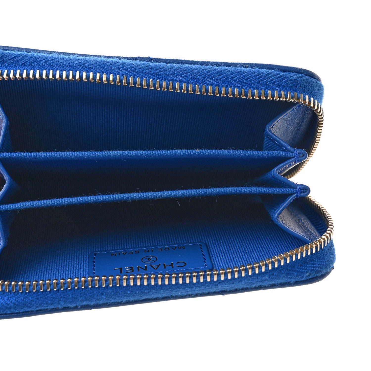 Chanel Lambskin Quilted Chanel 19 Zip Around Coin Purse Wallet Dark Blue 5 of 12