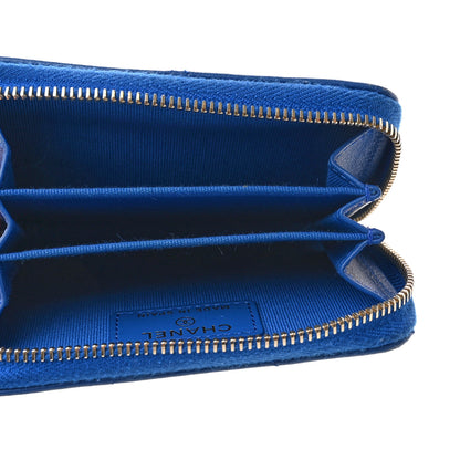 Chanel Lambskin Quilted Chanel 19 Zip Around Coin Purse Wallet Dark Blue 5 of 12