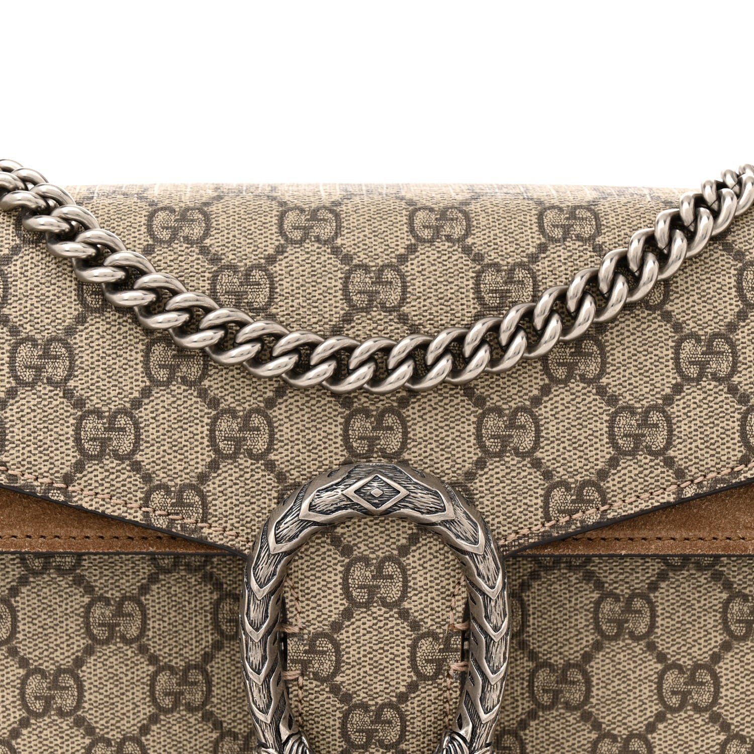 Gucci GG Supreme Monogram Small Dionysus Shoulder Bag Taupe 9 of 12
