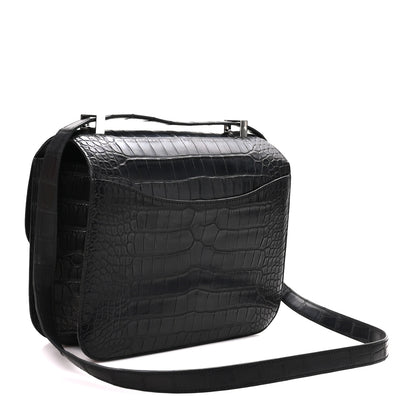 Hermes Matte Alligator Lizard Constance 24 Black Ombre 3 of 11