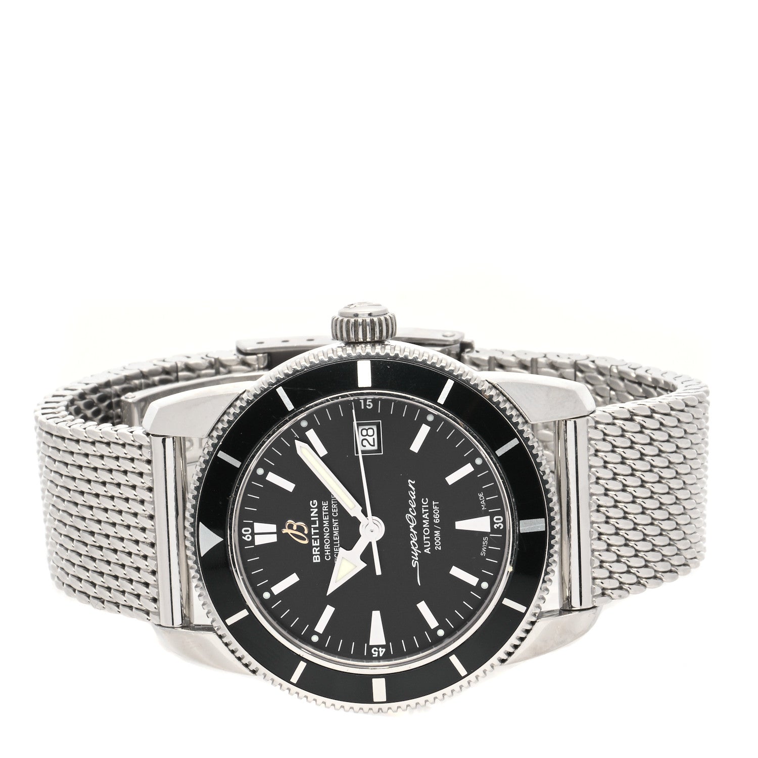Breitling Stainless Steel 42mm Super Ocean Heritage II Automatic Watch Black A17321 2 of 5