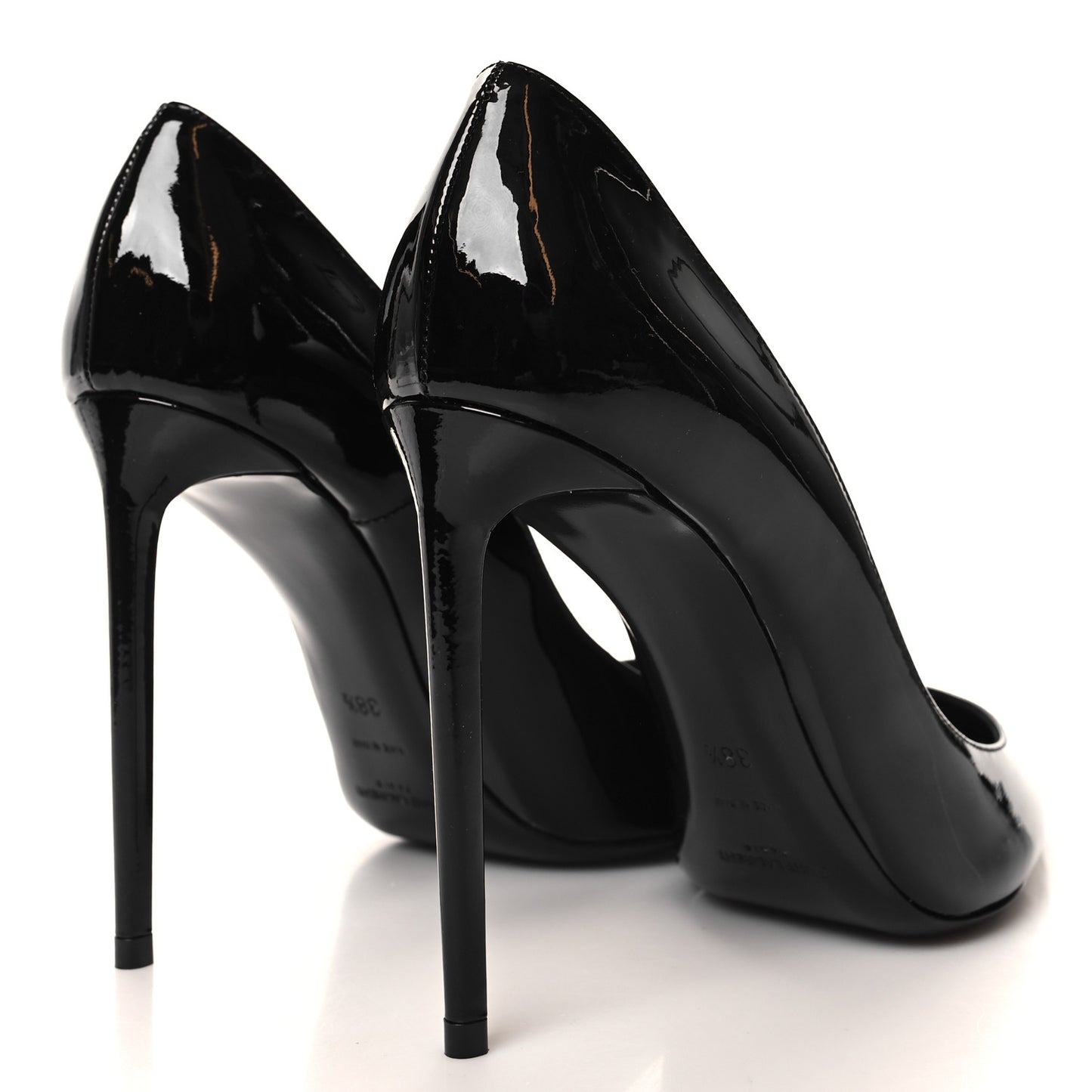 Patent Calfskin Zoe 105 Pump 38.5 Black