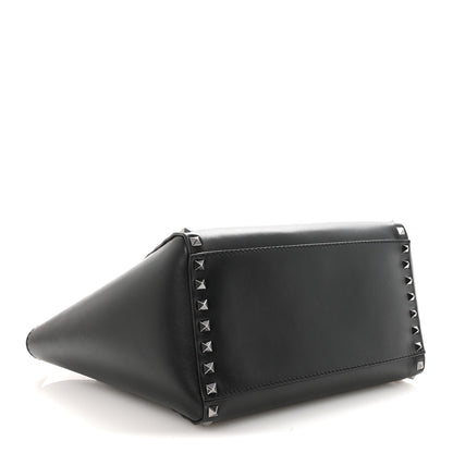 Valentino Garavani Vitello Small Rockstud Double Handle Tote Black 4 of 9