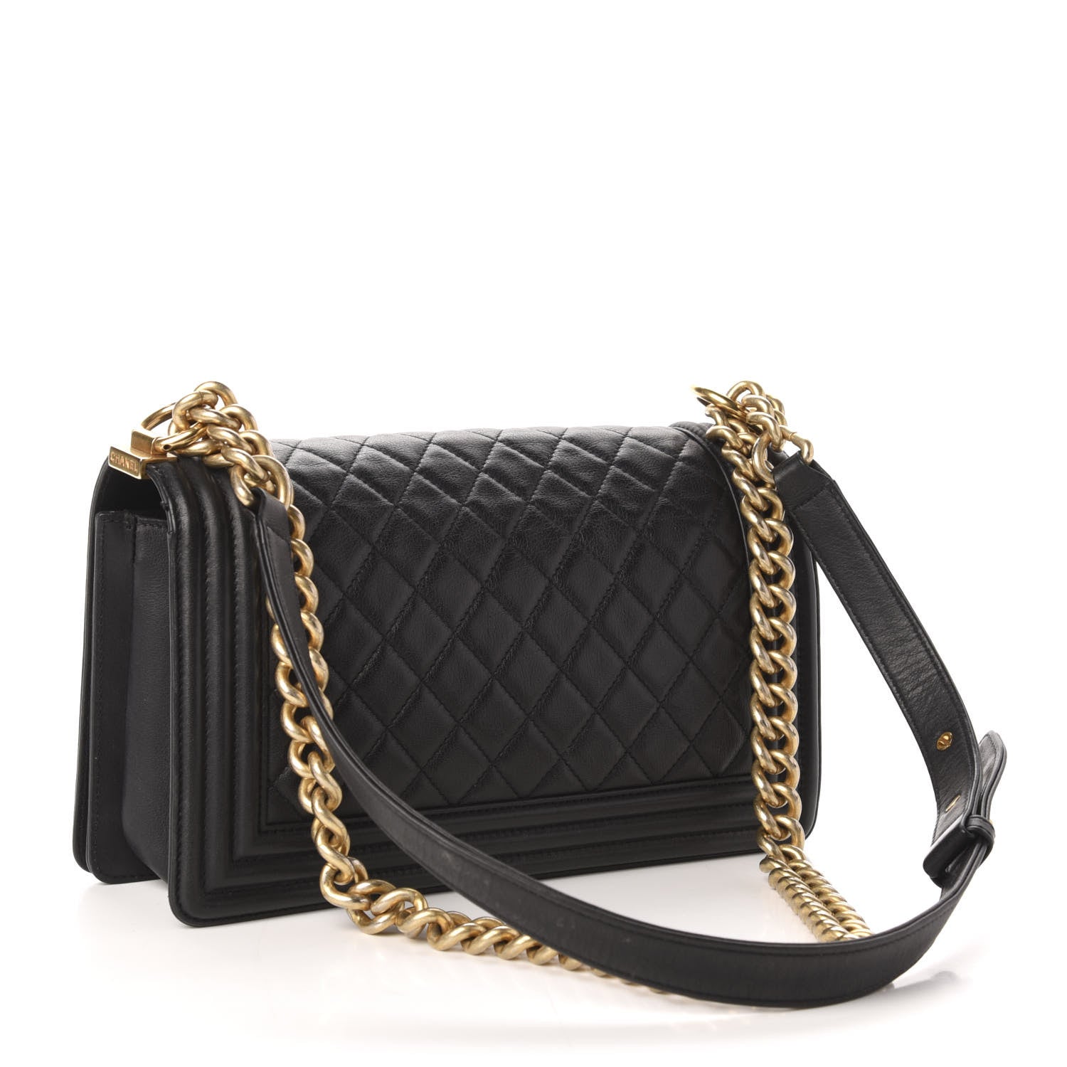 Chanel Calfskin Quilted Medium Boy Flap Black 3 of 14