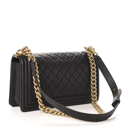 Chanel Calfskin Quilted Medium Boy Flap Black 3 of 14