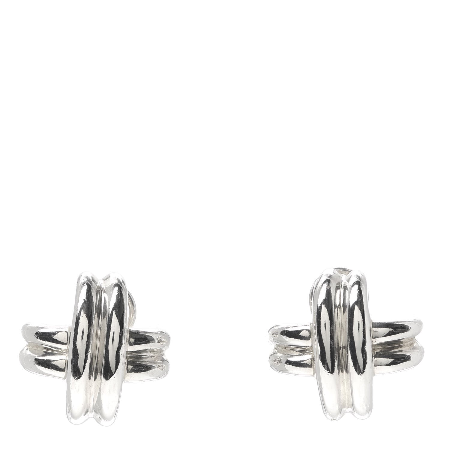 Tiffany Sterling Silver Signature X Earrings 1 of 6