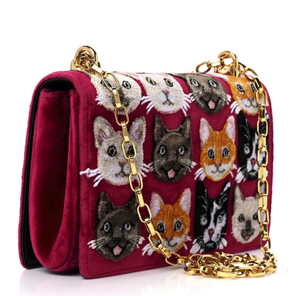 Dolce & Gabbana Velvet Cats Shoulder Bag Multicolor 3 of 10