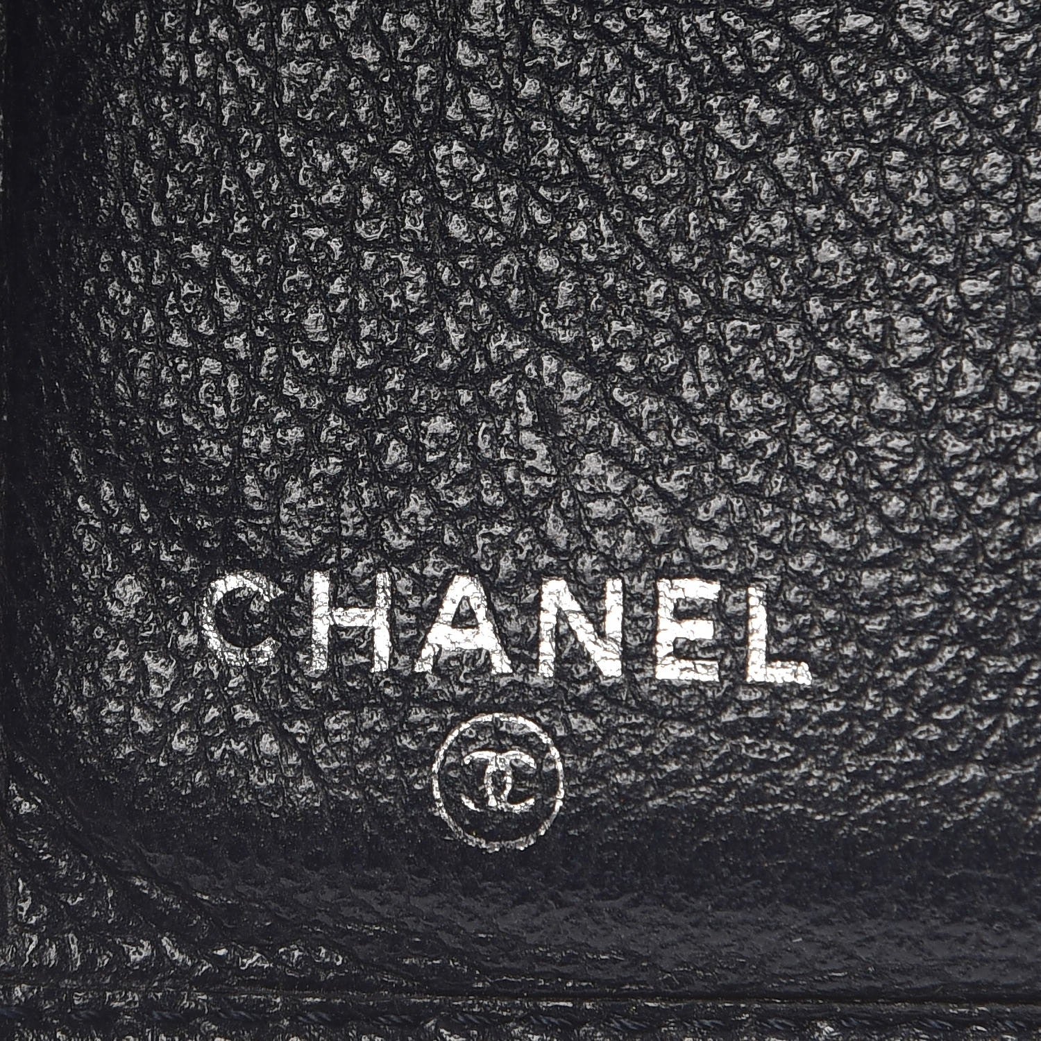 Chanel Glazed Goatskin Camellia Embossed French Flap Wallet Black 7 of 13