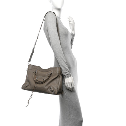 Balenciaga Chevre Silver Metallic Edge Hardware City Gris Taupe 2 of 19