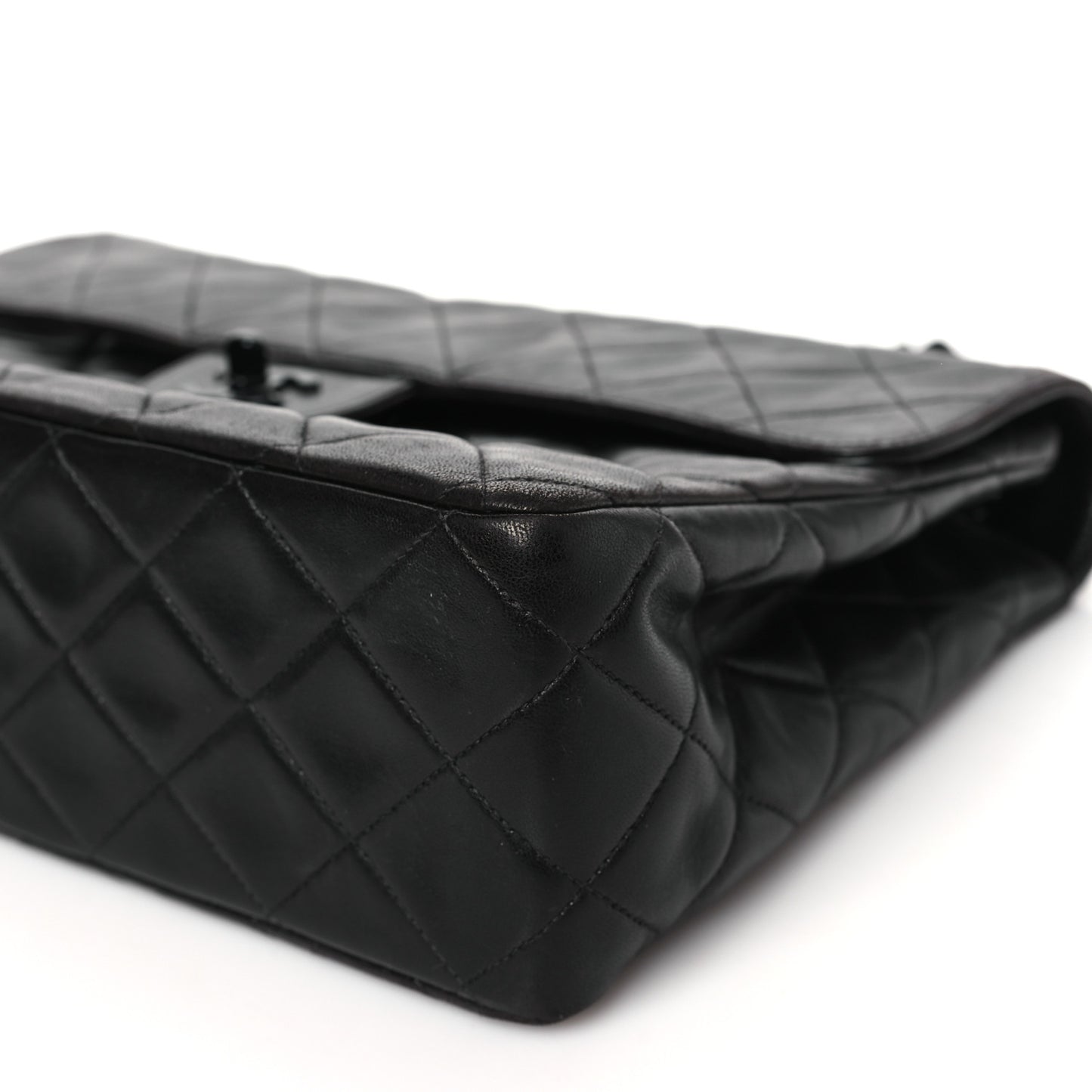Lambskin Quilted Jumbo Single Flap So Black