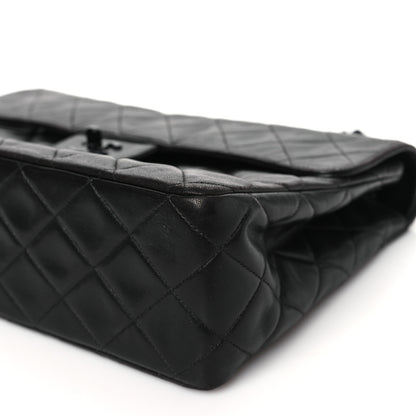 Chanel Lambskin Quilted Jumbo Single Flap So Black 10 of 11